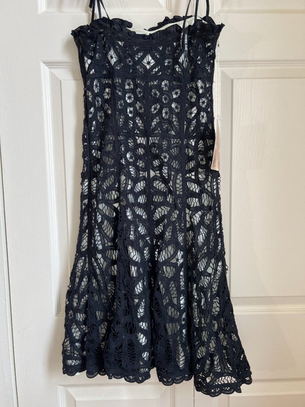 Vintage Y2K black/green Betsey Johnson lacy dress. Sz 4, NWT, perfect condition. - Picture 4 of 10